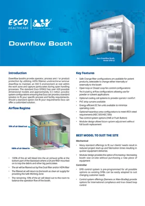 Esco Downflow Booth Sell Sheet